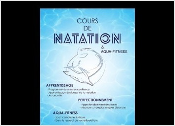 Réalisation d?une affiche pour des cours de natation & d?aqua-fitness