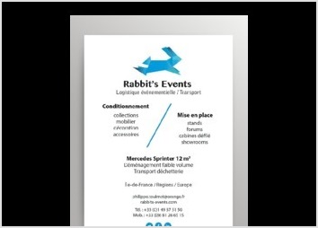 Flyer réalisé pour la société Rabbit's Events