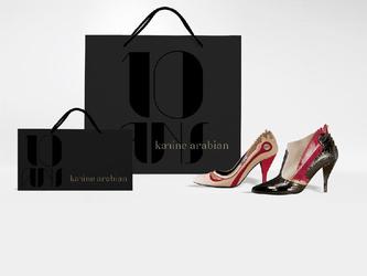 Cration de l identit vnementielle pour les 10 ans de la marque Karine Arabian - sacs boutique