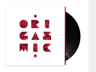 ORIGASMIC - Cration de pochette pour le vinyle du groupe Origasmic suivant un univers contrast et sobre port sur le concept d un "origami musical jouissif".