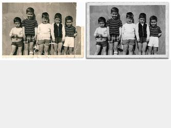 Restorations de vieilles photos avec Photoshop.