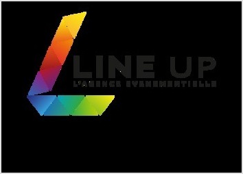 Creation du logo de l entreprise LINE UP, agence evenementiel specialisee dans le conseil et l organisation d evenements, ainsi que dans la programmation artistique.
