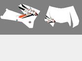 Graphismes réalisés à partir de Photoshop aux couleurs de la célèbre marque de moto. Réalisés pour une impression en serie d\
