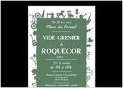 Création d'une affiche pour le vide-greniers à Roquecor