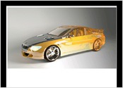 exemple de composition partant d une BMW M6 en fil de fer pour finir sur une image en rendu photoraliste.