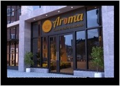 Identité visuelle pour la société AROMA, boutique de vente de café du Monde 