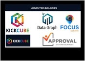 Logos réalisés pour des société technologiques orientées cloud et IA