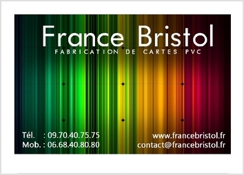 Design de la carte de visite pour fabricant de cartes plastiques.