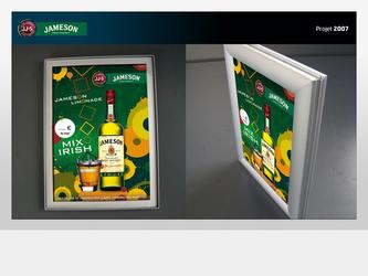 Projet ralis en 2007 pour l enseigne JamesonCration d une affiche pour promouvoir le nouveau cocktail "Mix Irish". 