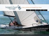 Création du design, réalisation, référencement, mise à jour régulière du site leggero-boat-concept.com