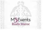 Création du logo M3 Events Riads Maroc. Logiciels utilisés: adobe indesign, adobe illustrator, adobe photoshop.