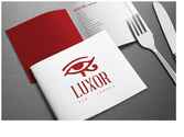 Conception du menu pour le restaurant Luxor. Logiciels utilisés: adobe indesign, adobe illustrator, adobe photoshop.