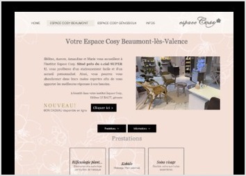 Création de site internet pour un institut de beauté dans le cadre de sa rénovation d'identité visuelle à l'occasion d'ouverture d'un nouveau centre.