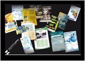 Conception et réalisation de tout type de leaflets et flyers. Quelque soit votre produit ou service, vous aurez toujours besoin de le présenter.