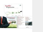 Plaquette de promotion de l industrie et du commerce en Sarthe, pour Sarthe Expansion (CG72)