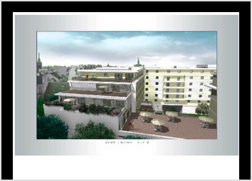 Virtualisation et implantation 3d depuis un plan de masse d'une maison de retraite pour le compte d'un cabinet d'architectes (cab. Saada-Marseille).