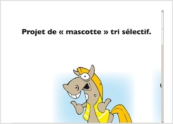 Conception et réalisation d'une mascotte en vue d'illustrer le guide du tri selectif.