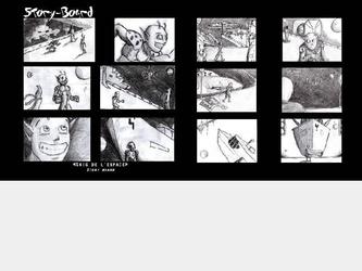 story board pour "skig de l espace" livre enfant