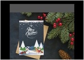 Création d'un visuel de Noël pour une carte de voeux, sur Illustrator et Photoshop