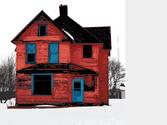 maison "Allen"
série "empty houses": traitement vectoriel à partir d'une photo - effet pointilliste