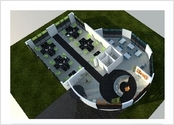 Image 3D : projet d'aménagement d'un bâtiment de bureaux