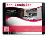Affiche publicitaire pour l'auto-école Zen Conduite à Bollene 