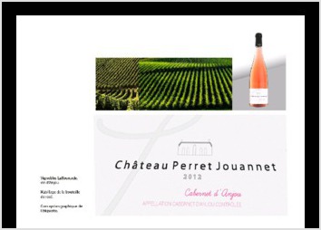 Création d'étiquettes pour la gamme de bouteilles de vins rosés "Domaine Laffourcade"