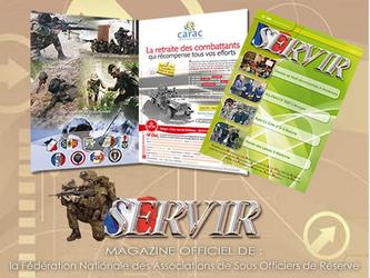 refonte graphique et pr-presse  magazines trimestriels pour l association officielle des sous officiers de rserve (gendarmerie)