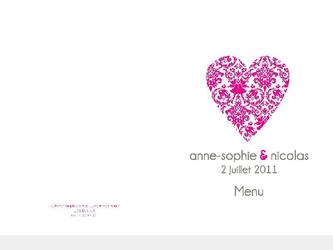 Menu Mariage