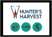 Réalisation du logo et des pictogrammes pour Hunter's Harvest : https://huntersharvest.ca/. Inspirations de la culture inuït pour le projet : kavikak (lance pour pêcher pour le logo), phoque annelé, caribou de Nunavut, omble chevalier, oiseau inuït.