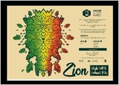Illustration pour une étiquette de bière la Zion, avec un houblon rastafarï, bière blanche IPA de la brasserie la Bonne Fabrique au sappey-en-Chartreuse. A partir d'un dessin à la main au feutre fin noir