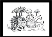 Cette illustration fait partie d'une série de 11 illustration pour un serious game pour enfants pour l'apprentissage de la lecture et compréhension des histoires.