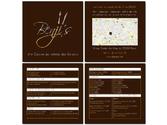 Conception et réalisation du flyer et du menu 2 volets du restaurant parisien le Benji's.