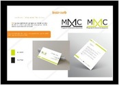 Création et réalisation des supports de communication pour la société
MMC: logo, cartes de visite, en-tête