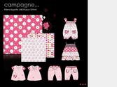 Création des graphismes et all over du thème Campagne layette chez DPAM.