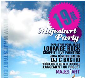 Poster pour le lancement du Collectif d artistes : Majestart.