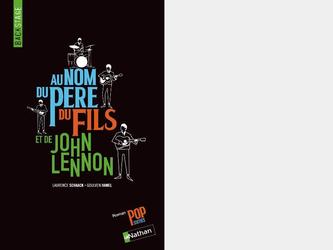 cration de la couverture du roman "au nom du pre du fils et de John Lennon" pour Nathan (illustration et typographie)