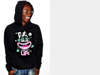 hoodie "life s beautiful" dit chez lafraise.com