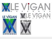 Logo cr par un artiste montpellirain Daniel Boissire pour une ville ; Le Vigan, que j\