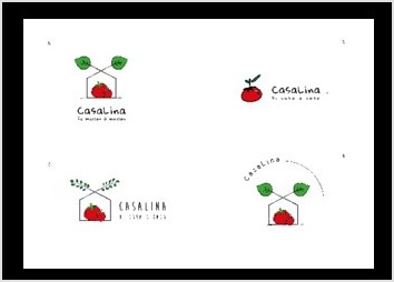 Création du logo CASALINA pour le collectif international BSR. Projet d'aide sociale, permaculture et héliciculture biologique. 