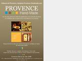 PROVENCE HAND MADE, flyer promotionnel du site ecommerce distribu dans les foires artisanales.