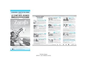 Réalisation du programme semestriel Le Ciné des Jeunes pour cinéma à Aix en Provence à partir de la charte graphique existante