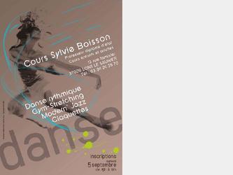 Réalisation charte graphique école de danse - jura - déclinaison flyer