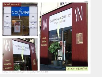 tude du design de la faade d un salon de coiffure. Suivi de la ralisation Relooking total.