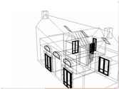 Réalisation 3D de la maison et insertion photo pour permis de construire.
client privé