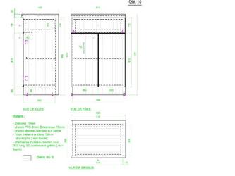 Réalisation de plans de mobiliers pour la fabrication.