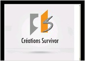 Design de logo pour \"Créations Survivor\", société spécialisée en sécurité routière, Montréal, Canada. Année : 2010.