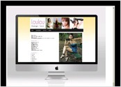 Cration du site internet pour \"Loulou, mannequin Francais\", France. Charte graphique et programmation du site. Anne : 2008.