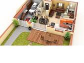 Plan de vente en 3D pour constructeur de maison individuelle