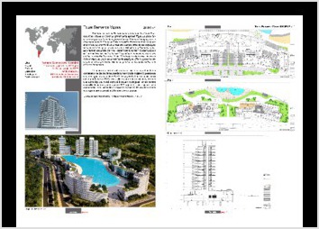 L espace du projet est situ au sein d un quartier ferm contenant une de ces fameuses lagunes dont le matre d ouvrage est un amnageur du nom de VIZORA. Le projet d urbanisation est aussi men par l agence BMA, mais pilot par un autre associ, et donc une autre quipe. A t octroy  Rubn Rodrguez, un lot devant accueillir deux tours, comprenant 342 logements ainsi qu un socle commercial, des "amenities" (espaces partags) lis aux logements et un gymnase accessible  l ensemble du quartier.